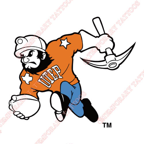 UTEP Miners Customize Temporary Tattoos Stickers NO.6775